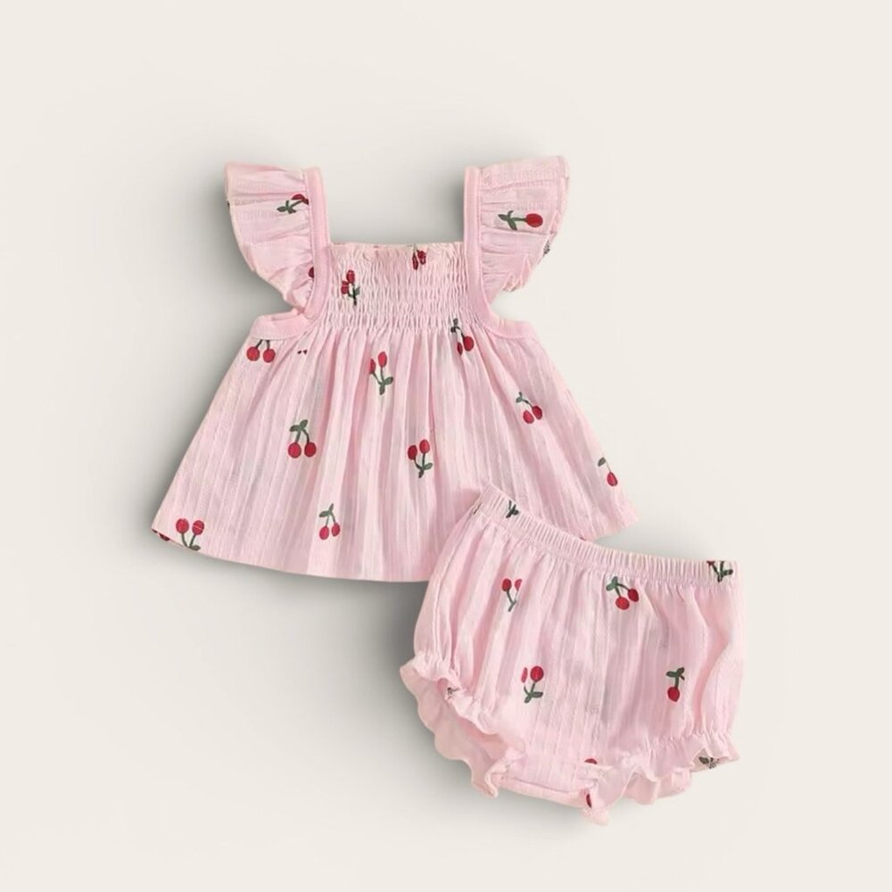 Baby Girl 2 Piece Ruffled Set